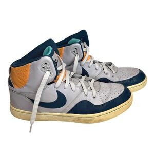 Nike Court Tranxition High-Top Sneakers – Grey / Navy / Teal Trim (2013) Sz 12